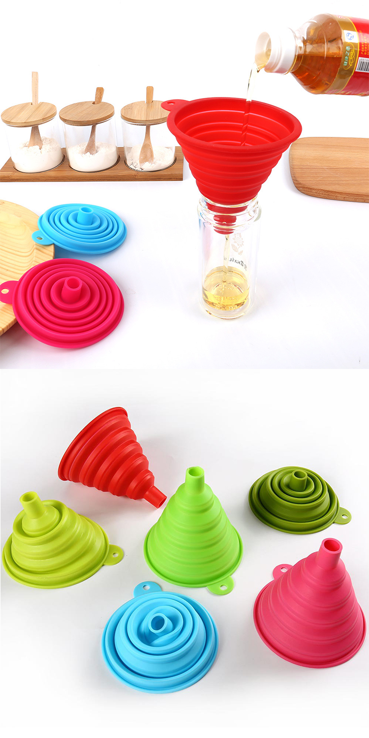 42g 28g Mini Flexible Silicone Collapsible Funnel