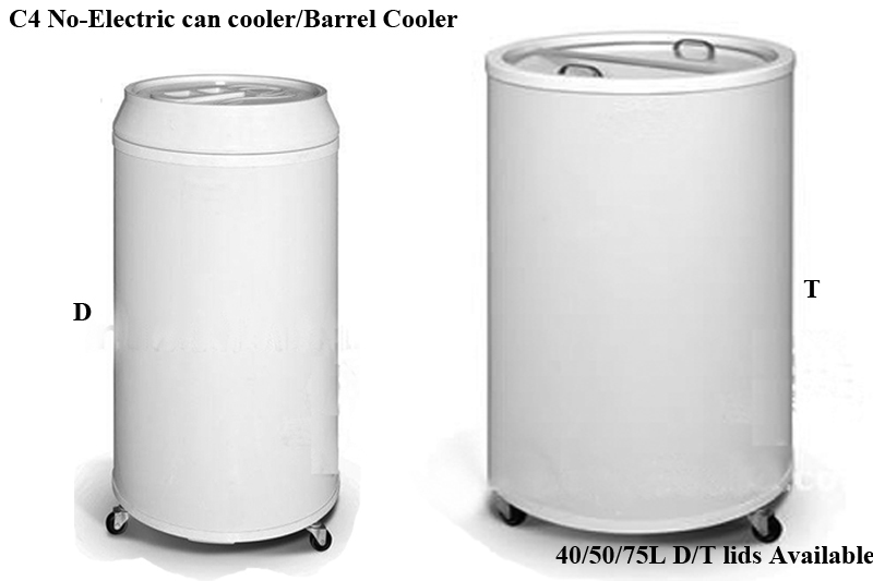 Can Cooler HH-C4 40/50/75L D/T lid design No electric Barrel Cooler