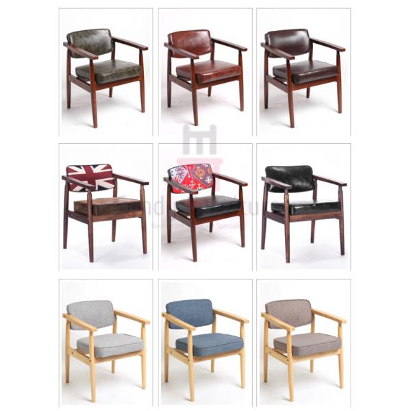 Comfortable Oak Solid Wood Restaurant Chairs Scandinavian Design Furniture