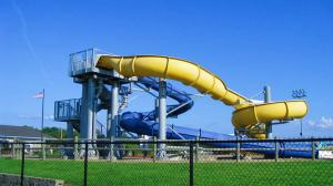China OEM Kids Water Park Playground Swimming Pool Outdoor Games Fiberglass Slide wholesale