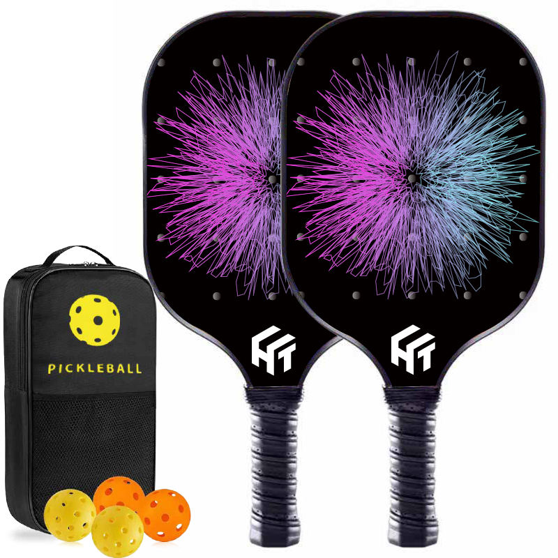 Fiberglass Custom Logo Print Pickleball Paddle with High Rebound and Anti-Skid Design