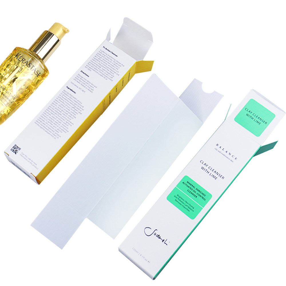 Beauty Paper Box Skincare Cosmetic Packaging Customized Design Luxury Eco Friendly Full Color Gold Foil 30ml 50ml