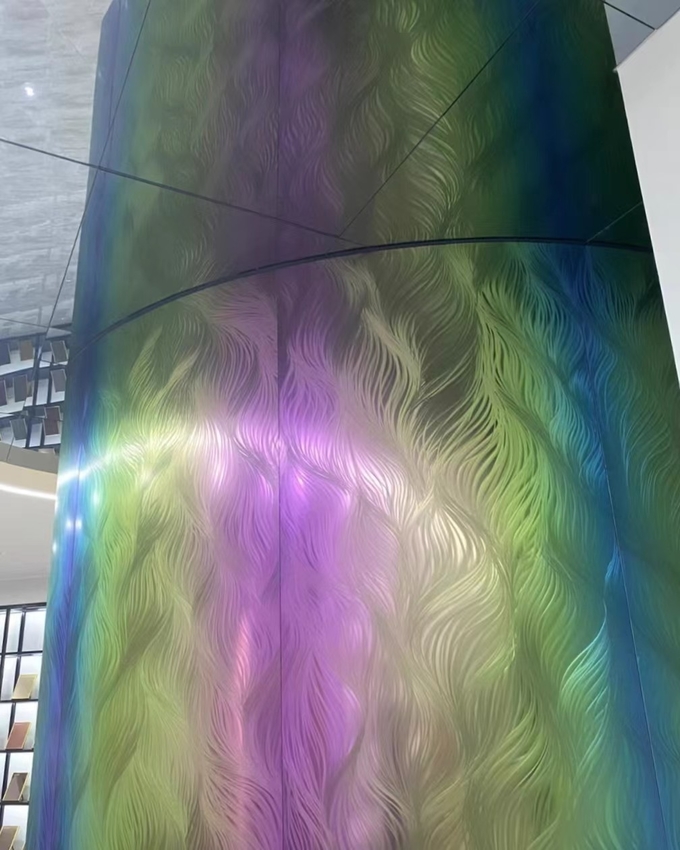 Custom 304 316 Iridescent Fancy Stainless Steel Sheet For Stunning External Metal Front Panels