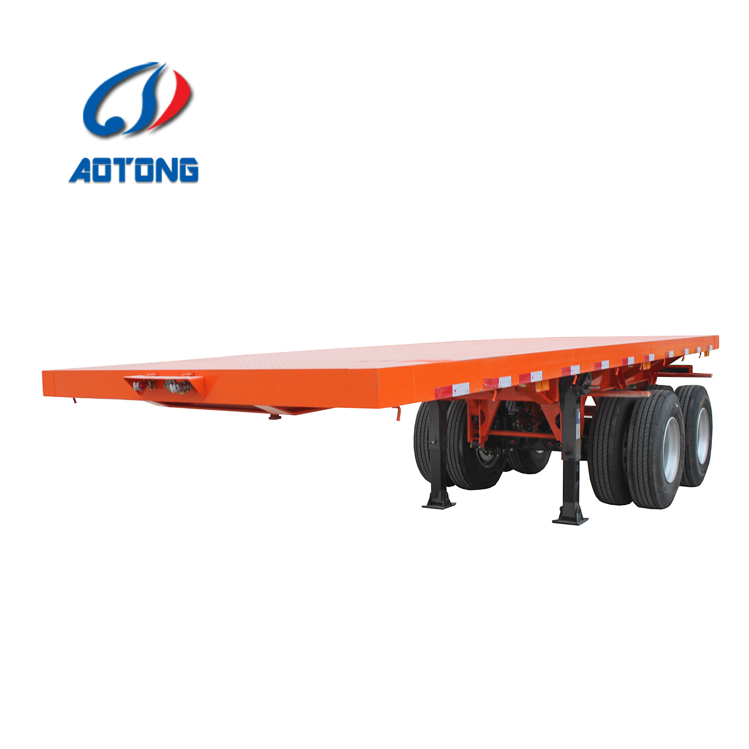 Truck Trailer 3 axles flatbed semi-trailer platform 40ft 48ft for container transport