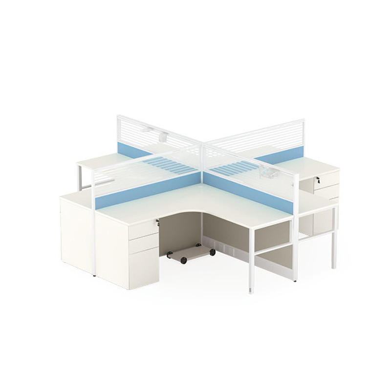 Aluminum Paritition Office Cubicle 4 People Office Desk Office Workstation Desks