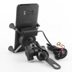 Navigation Two Wheeler Mobile Holder , FCC 5V 2A Dirt Bike Iphone Mount