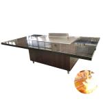 Outdoor Rectangle Gas Freestanding Teppanyaki Grill Table Hibachi Grill