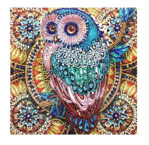 China 12x12inch Owl Diamond Art Painting Kits Rhinestone Crafts Painting Set For Adults wholesale