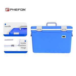 China Blue Medical Cooler Box 35Ltr Cold Box And Vaccine Carrier wholesale