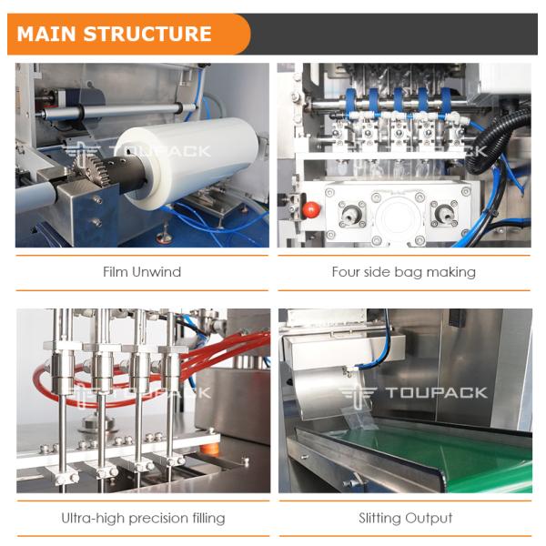 Multi Lane Liquid Sachet Packaging Machine 55 BPM 2-16 Columns