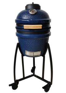 China 15 Inch Ceramic Charcoal Ceramic Pellet Smoker With Casters wholesale