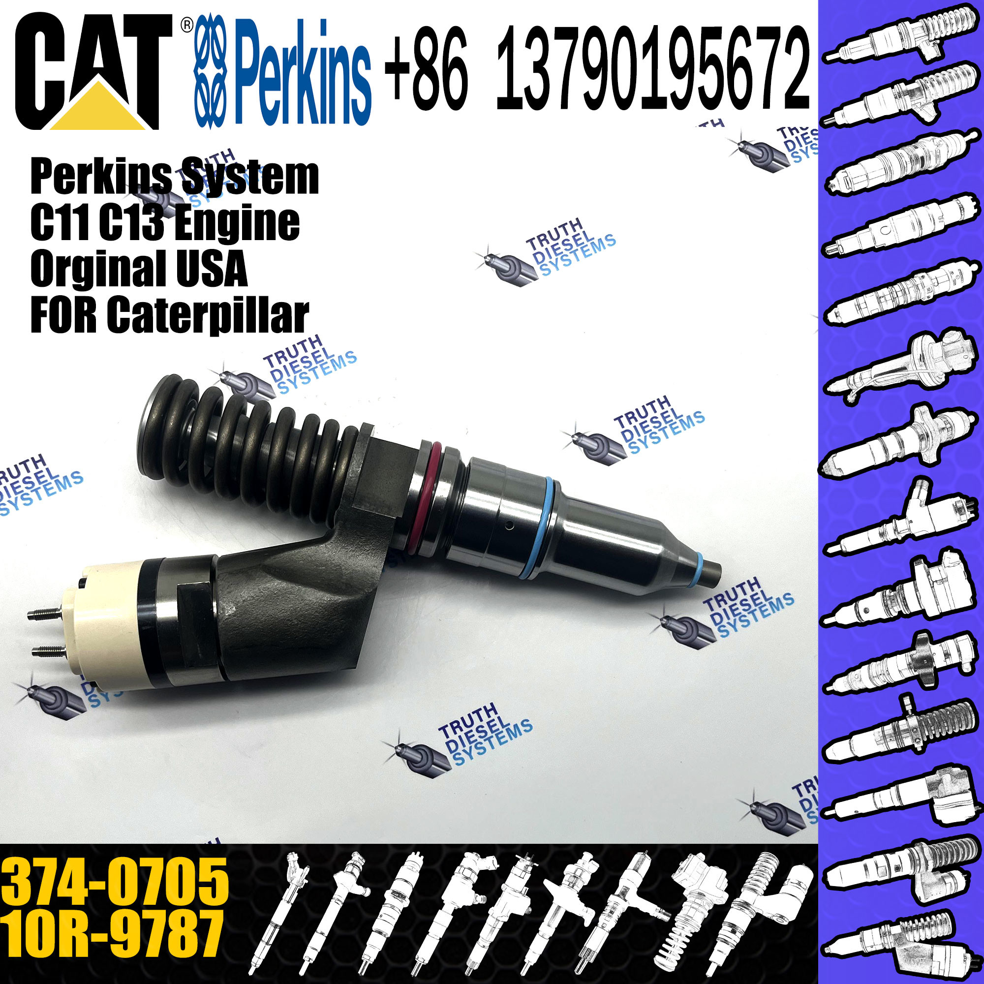DIGEER C18 Fuel Injector Assembly 253-0616 253-0618 291-5911 10R-0724 10R-9787 295-9085 211-3026 211-3028 276-8307
