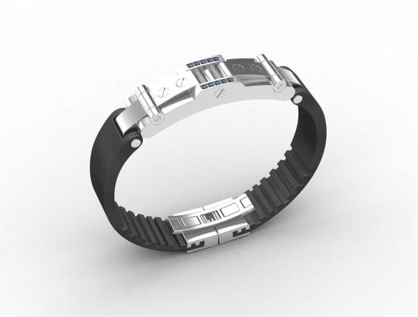 Top Quality Europe Fashion Stainless Steel Genuine Leather Silicone Bangle