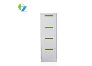China Vertical 4 Drawer Steel Filing Cabinet Knock Down Structure for school / office wholesale
