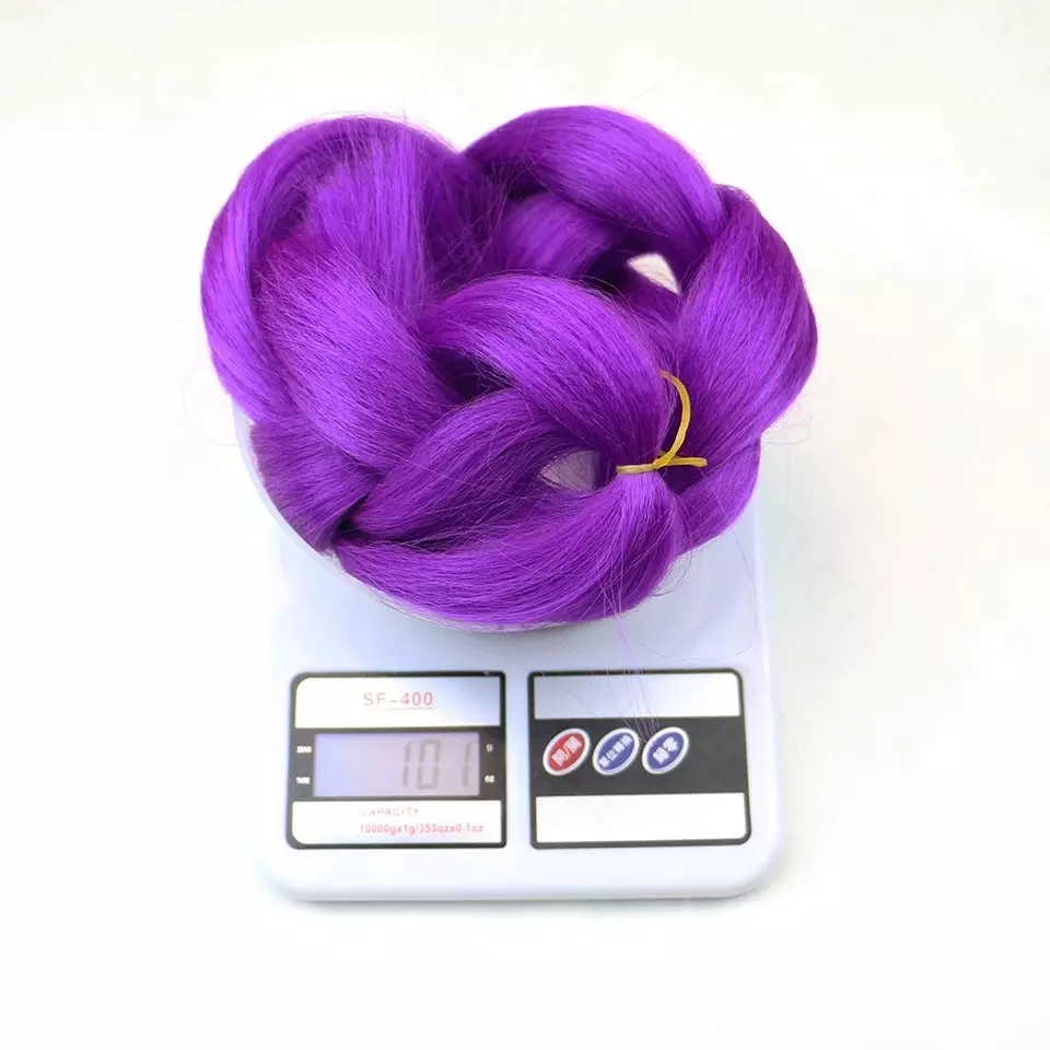 Chemical Processing Synthetic Crochet Braids Hair Extensions Pre Stretched And Dyed