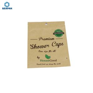 China Kraft Paper Three Side Sealed 110 mic Compostable Coffee Bags wholesale