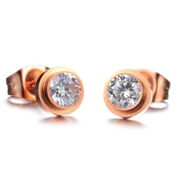 Tagor Stainless Steel Jewelry Factory High Quality Fashion Earring Studs