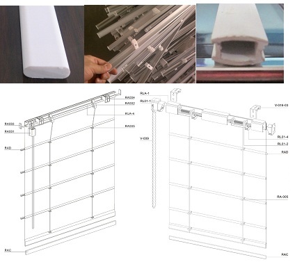 Designed Windows Roman Shades Blinds, Modern Scalloped Roller Blinds