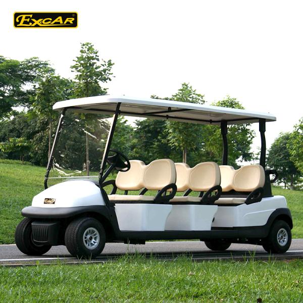 Golden 48V 3.7KW 6 Seater Electric Golf Carts , Trojan Battery Buggy Car Golf