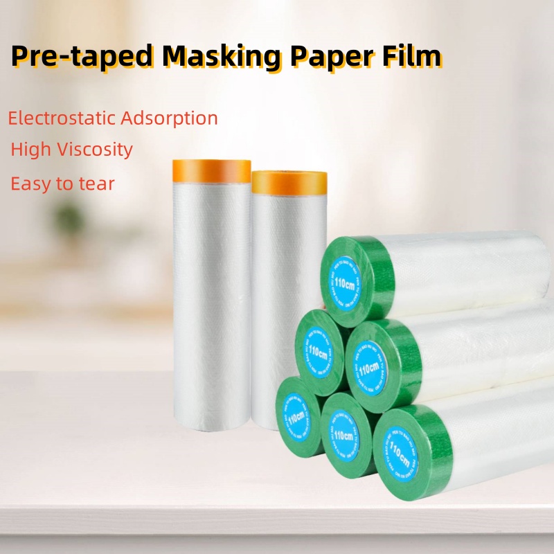 Single Sided Adhesive Dust Proof Masking Film For Automotive Car Waterproof HDPE Film