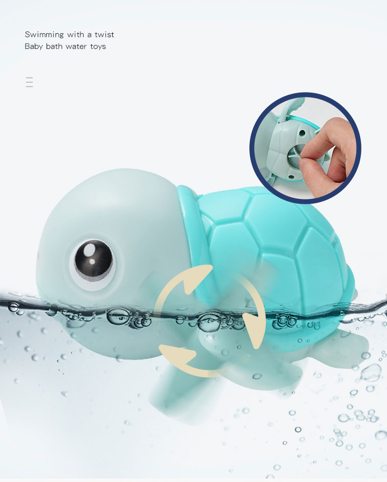 Water Bath Toy for Toddlers 1-3 Years Old Cute Animal Clockwork Bathtub Swimming Pool