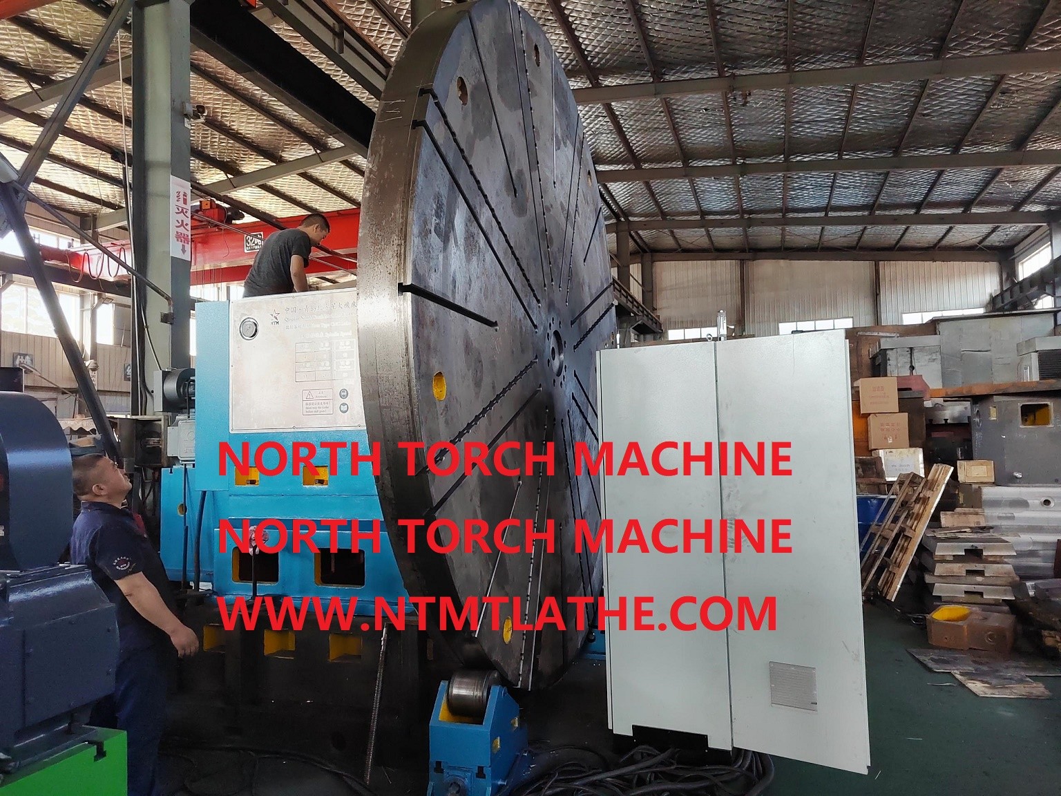Facing Horizontal CNC Lathe For Machining 5000 Mm Diameter Flywheel And Flange