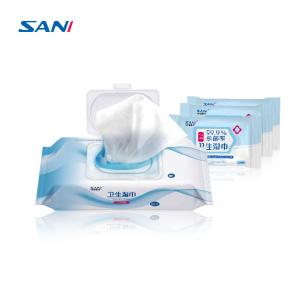 China No Alcohol Sanitary Tissue Paper , 80tablets/Pack Wet Tissue Wipes wholesale