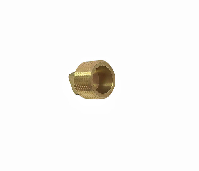 1/2" NPT Square End Cap Pipe Plug Brass Copper Brass Tube Fitting