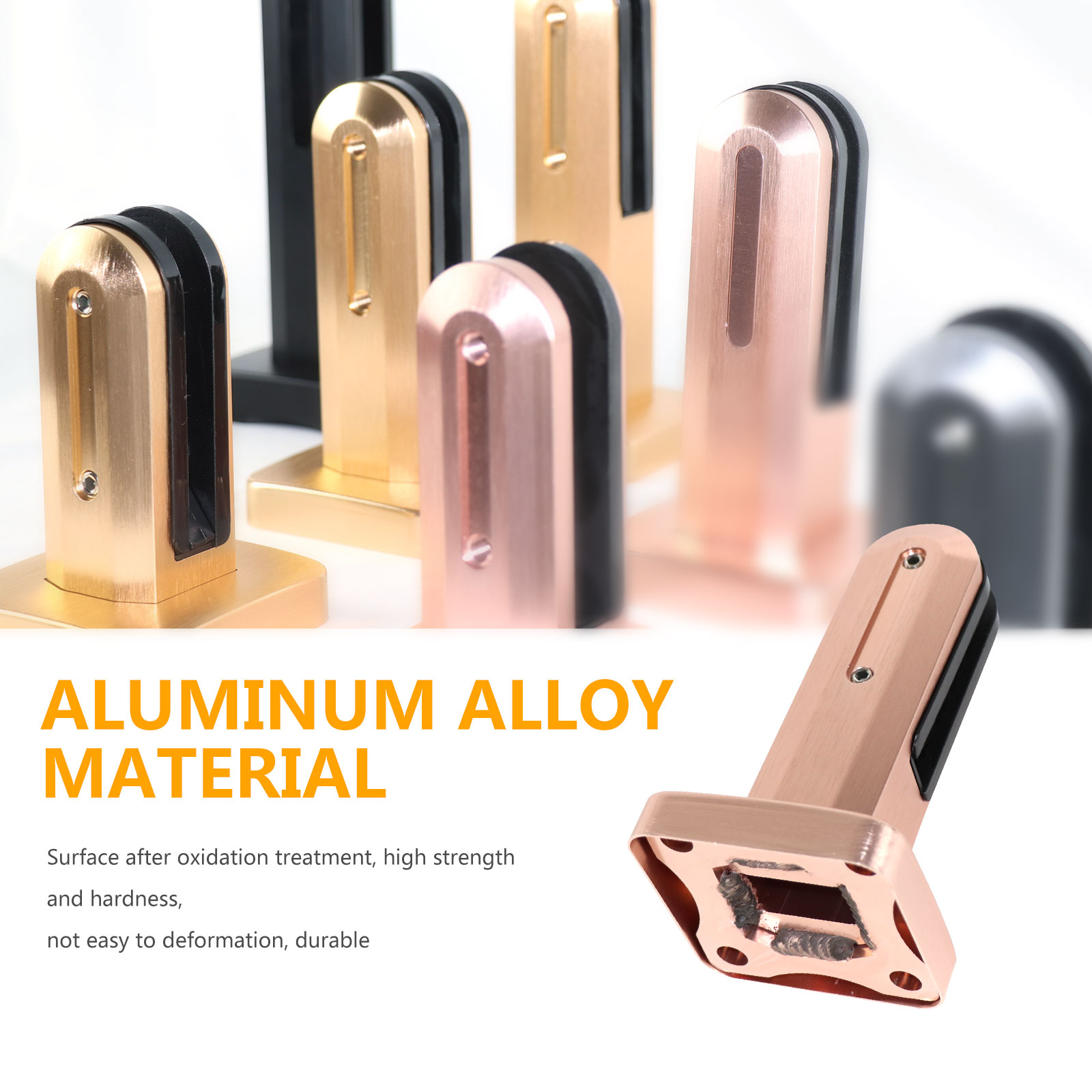 Hollow Golden Color Spigot Glass Balustrade Glass Clamps Balustrade for Swimming Pool