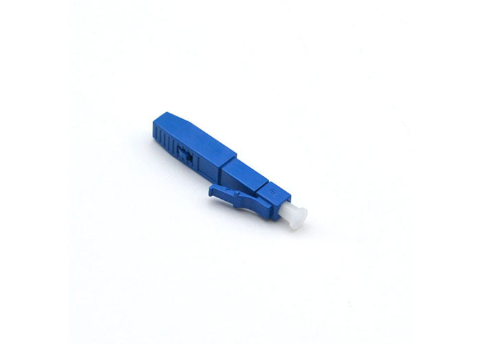 LC UPC Fiber Optic Fast Connector Pre - Embedded Blue For 0.9mm Tight Buffer Cable