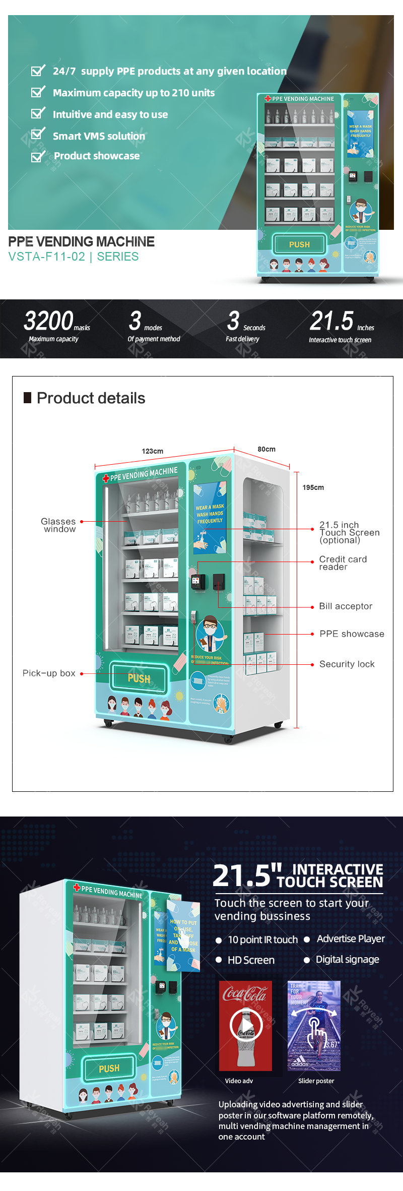 Automatic Vending Machine Product For Sale 24 Hours Self Service Vms Solution