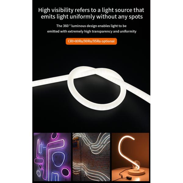 Outdoor Indoor LED Circular Neon Light Flex 360° IP67 Flexible Silicone Neon Strip