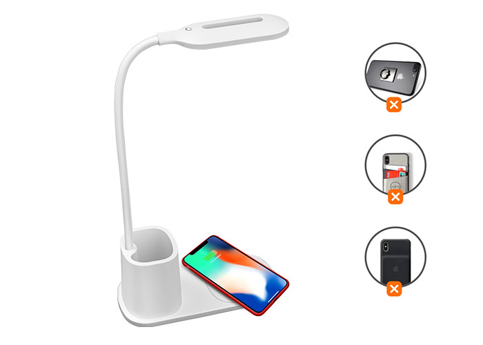 Multifunctional 2.5A 10W QI Wireless Charging Pad Foldable Desk Lamp