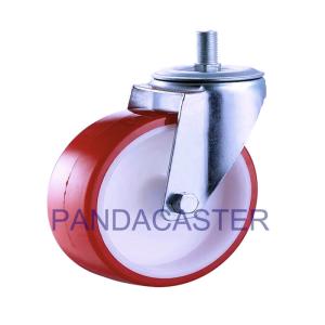 China Swivel Industrial Stem Casters 125mm 5 inch Polyurethane Wheels wholesale