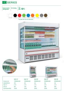 China Commercial White Multideck Open Chiller Freezer For Supermarket Antiwear wholesale