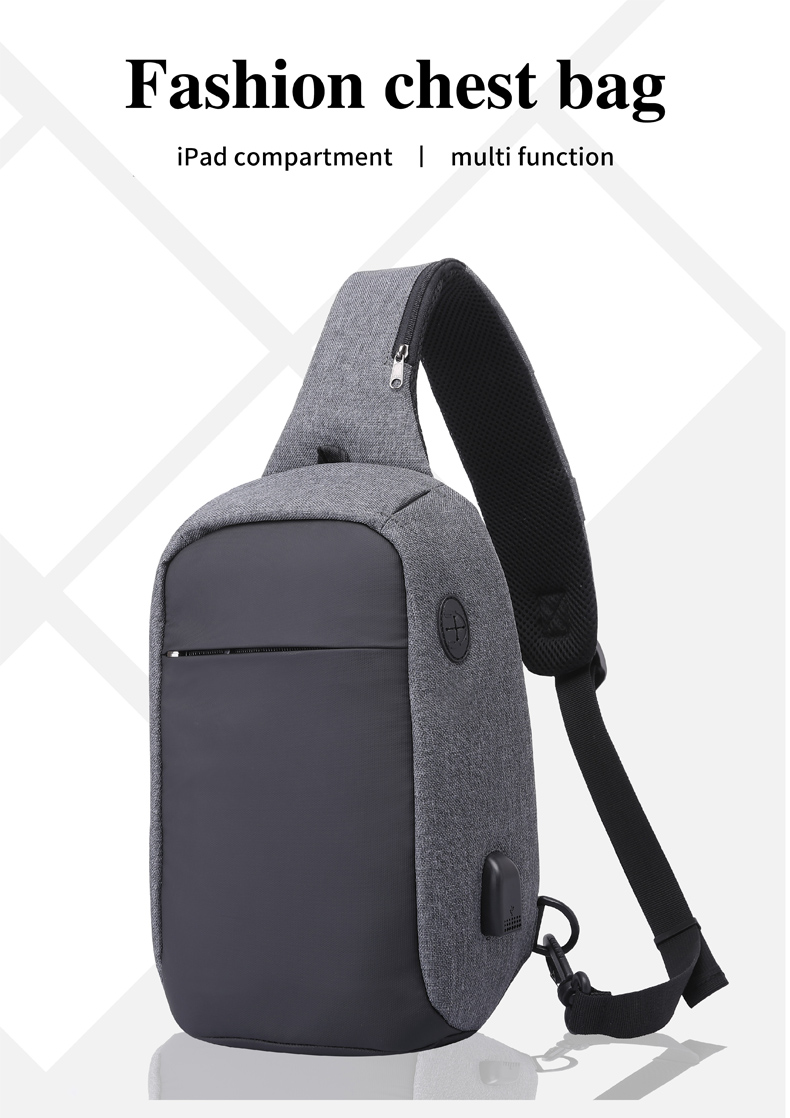 Factory wholesale men travel anti theft Korean style crossbody waterproof mens customized sling bag