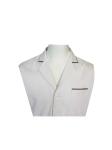 180 GSM Polyester 65% Cotton 35% Long Sleeve Nurse Uniform Navy Contrast White