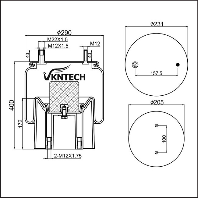 FRUEHAUF UJB 0975 Air Spring GOODYEAR 1R11-772 Air Suspension System