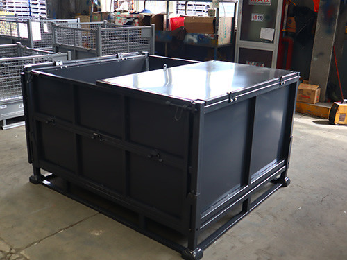 Customized Load Capacity Steel Stillage Cage For Warehouse Storage