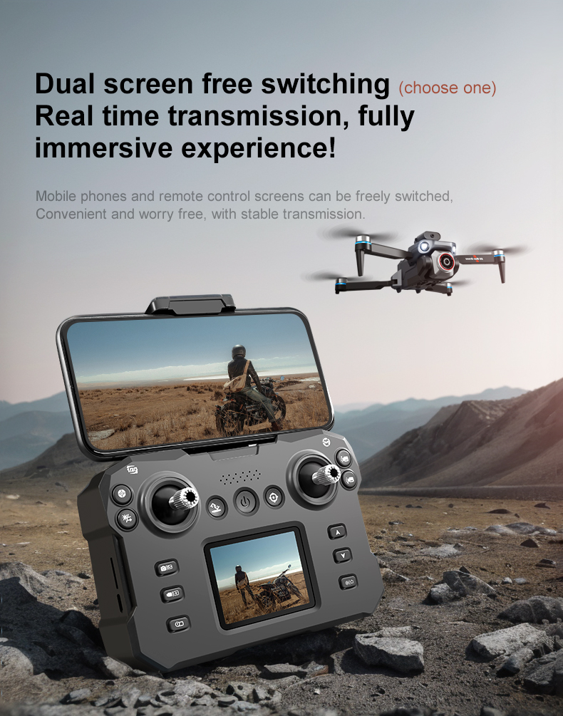 NO Private Mold K6 Mini Drone with 4k Dual Camera Wifi Fpv 360 Obstacle Avoidance Folding Quadcopter Helicopter Gifts