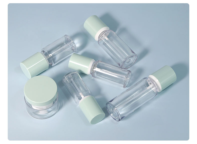 100ml Transparent Plastic Bottle Cosmetic Bottle Set 50g For Face Body Cream