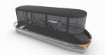 Customizable 25ft Fiberglass Pontoon Boat 12-15 People With Swim Ladder