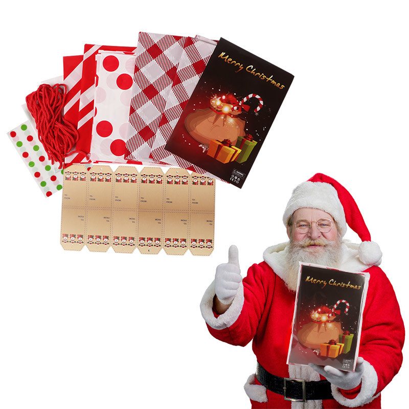 Extra Large Santa Claus CMYK Custom Plastic Gift Bags For Toys Wrapping