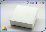 Embossed Present Paper Cardboard Box 2 Piece Gold Stamping Logo