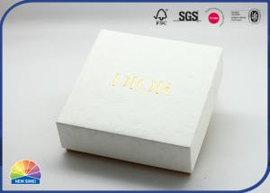 China Embossed Present Paper Cardboard Box 2 Piece Gold Stamping Logo wholesale