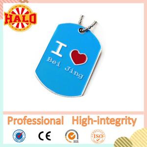 China Heart shape name dog tag thick sublimation dog tag keychain wholesale
