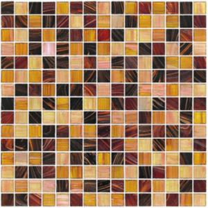 China 20X20mm gold line glass mosaic mix pattern square mosaic tile wholesale