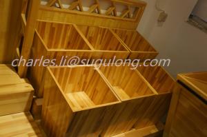 China Fruit And Veg Display Units Wooden Craft Stand For Supermarket / Grocery Store wholesale