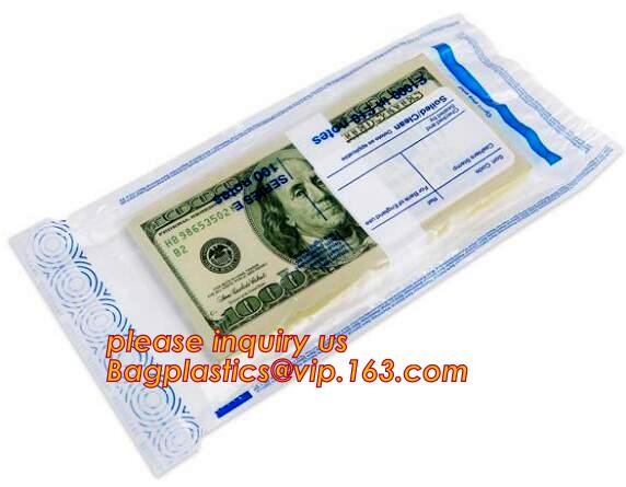 security deposit bags bank deposit bags cash deposit bags, general bank plastic deposit bags supply, Coin and Bank Note