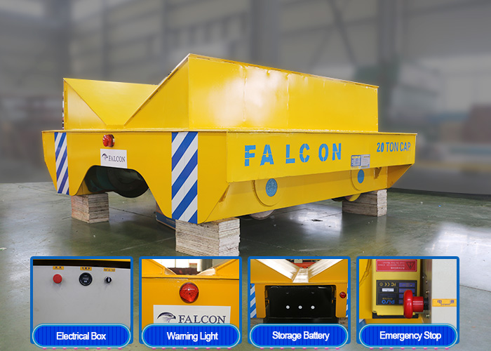 Electric Coil Rail Transfer Car for Industrial use Aluminum Motorized Coil Transfer Cart